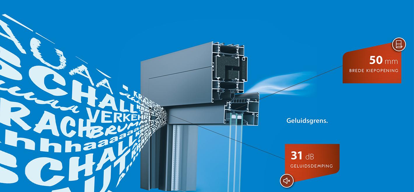 Geluidsdemping en ventilatie in één.